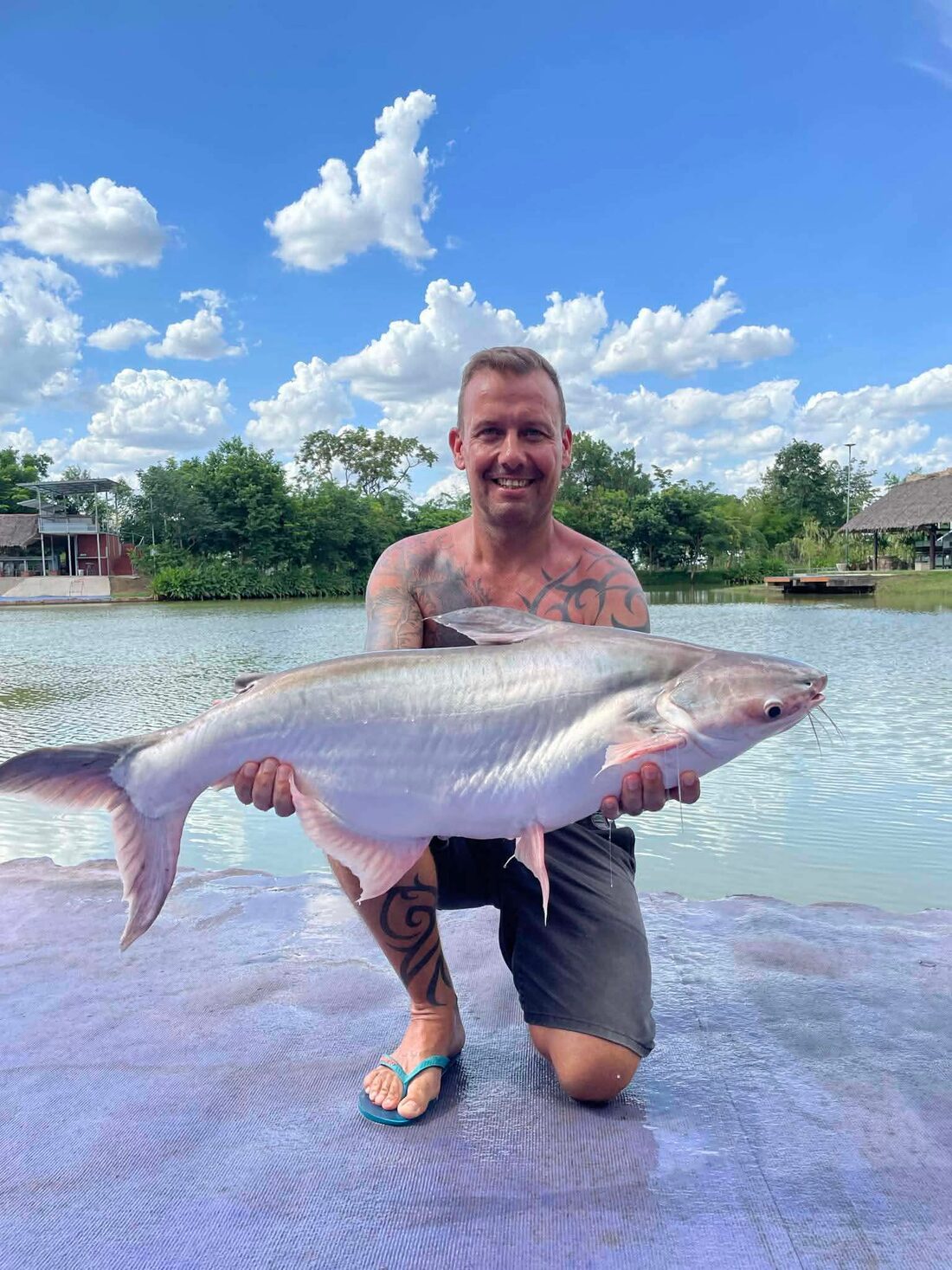 Angler holding a big fish