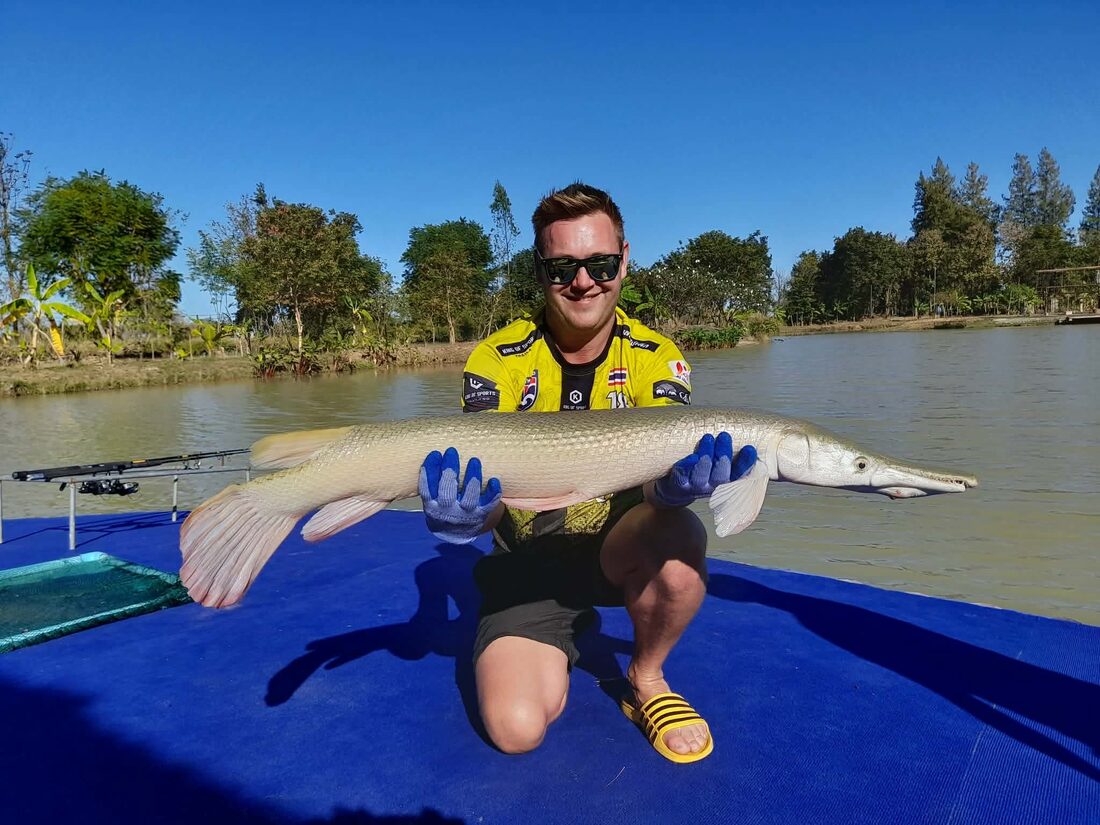 A prize catch on the mat
