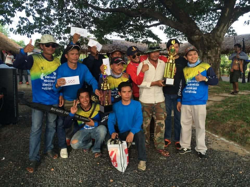 Anglers with trophies at one of the weekly tournaments in the final months of PP Fishing Park