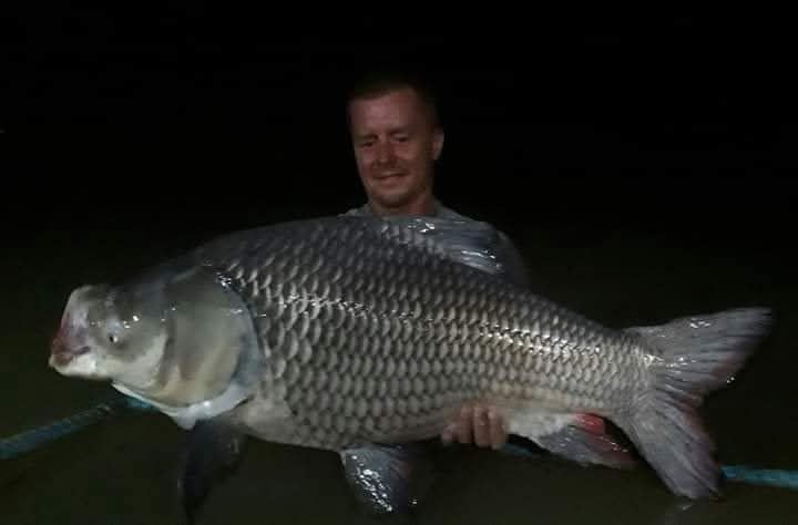 Siamese giant carp caught at Buriram Monster Fishing Park