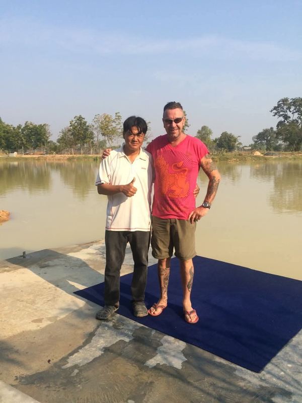 Khun Adrian and Win at the lake